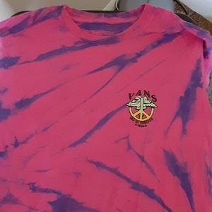 Mens vans tie dye peace sign short sleeve tshirt